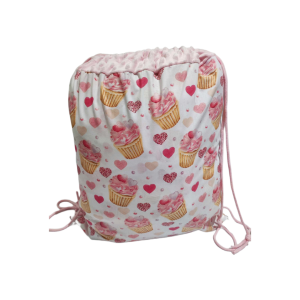 Worek na pościel  Bawełniany 50x60 Babeczki z różowym Minky  