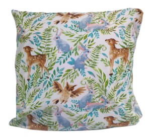 Poszewka na poduszkę 40x40 cm bawełniana z suwakiem Sarenki w lesie