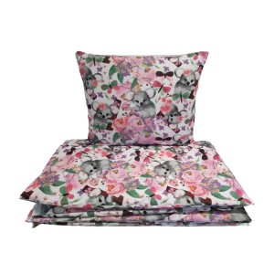 Pościel dziecięca bawełniana 120x160 + 60x50 wzór koala w kwiatach – poszewki na suwak  