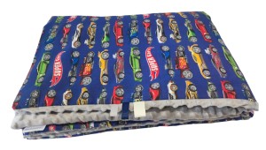 Kocyk Minky kołderka 160x200 super cars szybkie autka z szarym minky 