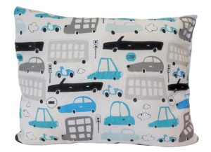 Poduszka Minky Bawełna 30x40 / 40x40 / 50x60 – Autka szare  Minky Miękka, Ozdobna, do Spania, dla Chłopca