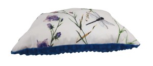 Poduszka Minky Bawełna 30x40 / 40x40 / 50x60 – Kwiaty ważka Minky  Miękka, Ozdobna, do Spania, dla Dzieci 