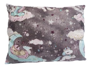 Poduszka Minky Bawełna 30x40 / 40x40 / 50x60 – Jednorożec Błękitne minky Miękka, Ozdobna, do Spania, dla Dzieci 