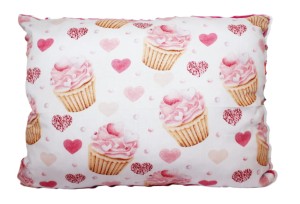 Poduszka Minky Bawełna 30x40 / 40x40 / 50x60 – Babeczki Miękka, Ozdobna, do Spania, dla Dzieci 
