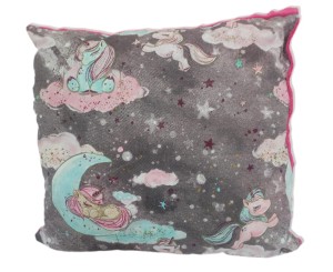 Poduszka Minky Bawełna 30x40 / 40x40 / 50x60 – Jednorożec fuksja minky Miękka, Ozdobna, do Spania, dla Dzieci 
