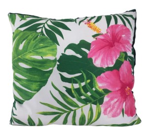 Poduszka Minky Bawełna 30x40 / 40x40 / 50x60 – Zielone liście kwiat  Miękka, Ozdobna, do Spania, dla Dzieci