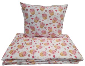 Pościel dla dzieci 120x90 cm – Bawełna 100% Motyw Babeczki