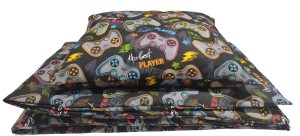 Pościel dla dzieci 120x90 cm – Bawełna 100% Motyw Pady do gry