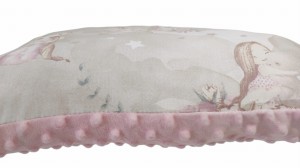 Poduszka Minky Bawełna 30x40 / 40x40 / 50x60 – Pastelowa księżniczka z różowym  Minky  Miękka, Ozdobna, do Spania, dla Dzieci  