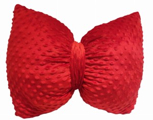 Poduszka świąteczna kokarda czerwona 40x50 cm – Minky ozdobna