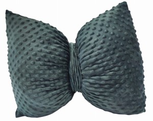 Poduszka świąteczna kokarda zielona butelka 40x50 cm – Minky ozdobna