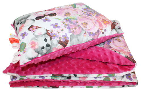 kocyk-do-przedszkola-z-poduszka-dla-dziewczynki-100x150-100x135-70x140-do-wyboru-z-motywem-koala-w-kwiatach-z-fuksja-minky.png