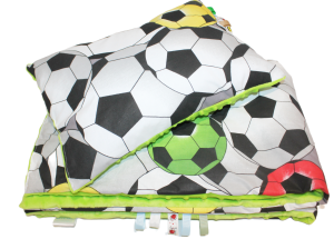 Kołdra Minky 160x200,150x200  lub 140x200 i poduszka Piłka nożna