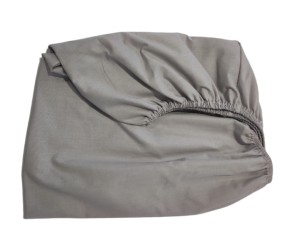 Prześcieradło z gumką bawełniane 60x120 do łóżeczka szare