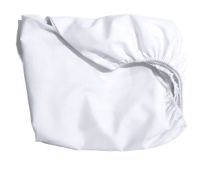 Prześcieradło z gumką bawełniane 90x55 do łóżeczka dostawnego biały