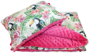 Pościel Minky 100x160 50x60 kołdra i poduszka Tukan