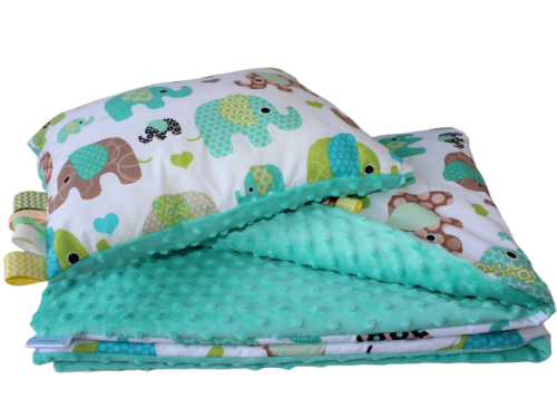 koldra-140x180cm-dla-dzieci-minky-bawelna-z-poduszka-slonie-zielone-mietowe-minky.png