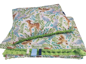 Kocyk i poduszka Minky do Przedszkola i żłobka 70x140, 100x135 lub 100x150 w Sarenki