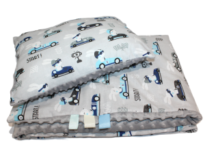 Kołdra Minky 160x200,150x200  lub 140x200 i poduszka Królik rajdowy wyścigowy