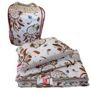 Pościel Minky do Przedszkola 100x135 30x40 z Workiem zestaw z poduszką Beżowy łapacz snów