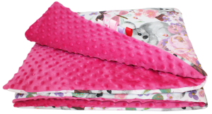 Kocyk Minky kołderka 160x200 Koala w kwiatach