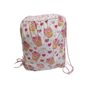 Worek na pościel XL Babeczki z różowym Minky 60x70