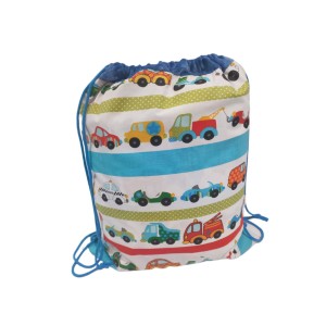 Worek na pościel  XL Małe samochodziki 60x70 niebieskie Minky