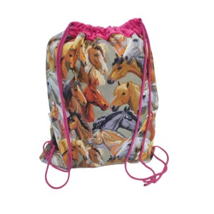 Worek na pościel XL Konie z fuksją Minky 60 x 70 cm