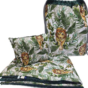 Pościel Minky do Przedszkola z Workiem zestaw 100x135 30x40 z poduszką Tygrys w dżungli