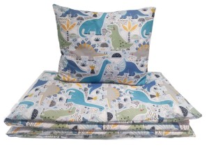 Pościel bawełniana dla dzieci 75x100cm, 90x120cm lub 100x135 cm, do kołyski, do łóżeczka Dinozaury