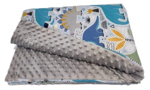 Kocyk Minky kołderka 160x200 Dinozaury