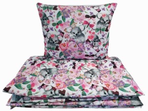 Pościel bawełniana dla dzieci 75x100cm, 120x90cm lub 100x135 cm do łóżeczka, do kołyski  Koala w kwiatach